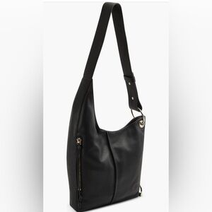 Vince Camuto Black RYTON PEBBLED LEATHER Hobo Bag